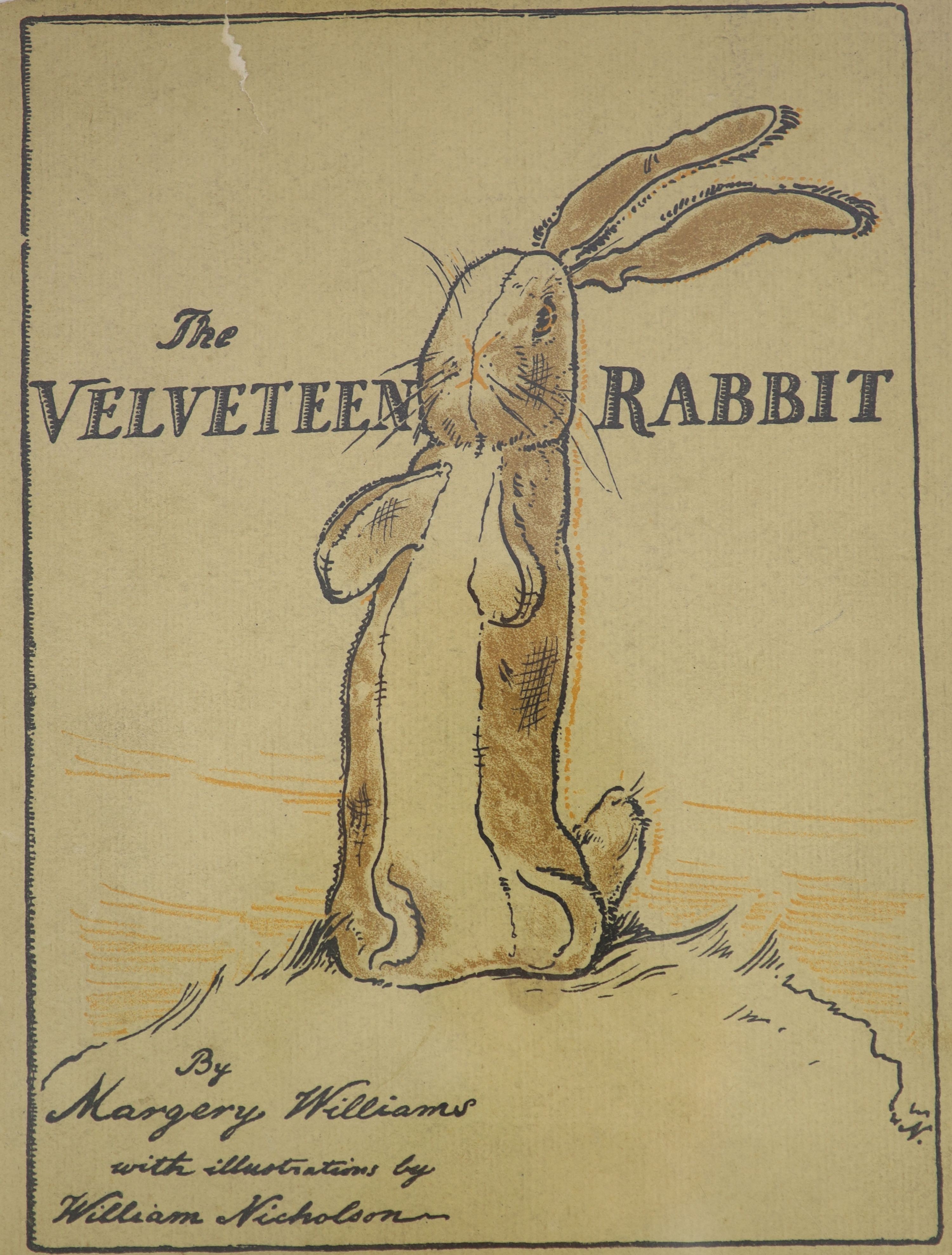 Bianco, Margery Williams - The Velveteen Rabbit or How Toys Become Real, 1st edition, illustrated by William Nicholson, original pictorial boards, with d/j, with 7 colour plates, Heinemann, London, 1922